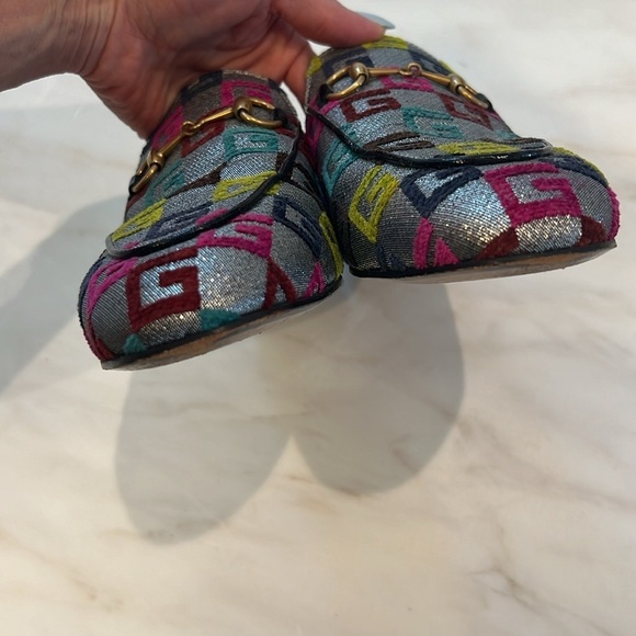 Gucci Lurex Princetown metallic GG Mules! - Picture 9 of 12